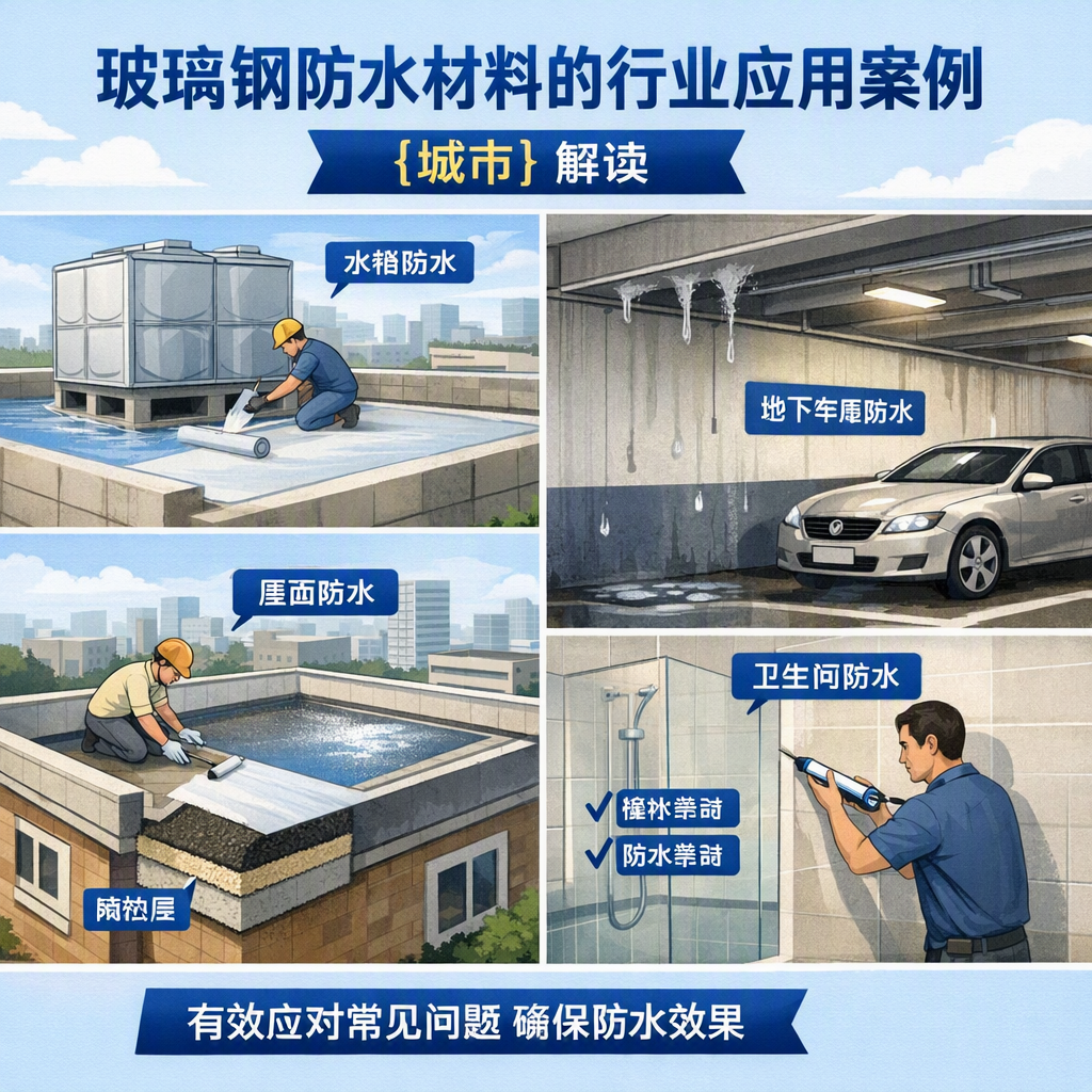 玻璃钢防水材料的行业应用案例,南充解读